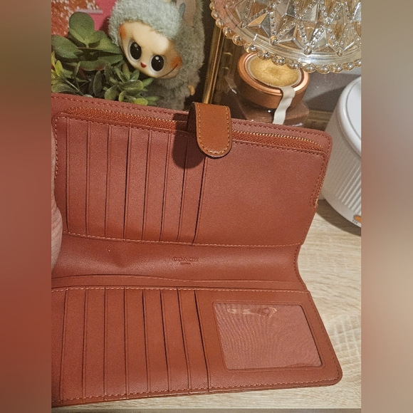 SOLD🧡 Coach Coated Canvas Tan Rust Signature Cary Shoulder Bag & Wallet Bundle - Picture 15 of 16